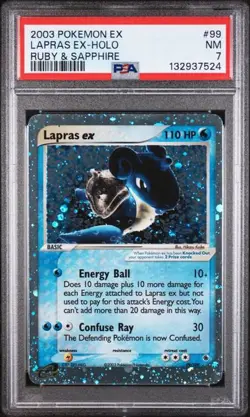 2003 POKEMON EX RUBY & SAPPHIRE #99 LAPRAS EX-HOLO PSA 7 #99 (New cert) - Image 1