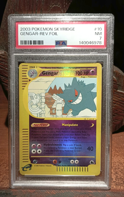 Pokemon Gengar Skyridge Reverse Holo Rare #10/144 PSA 7 Near Mint WOTC - Image 1