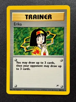 2000 Pokemon TCG Gym Heroes -Erika- Non-Holo Rare Trainer #100 - Image 1