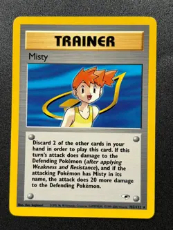 2000 Pokemon TCG Gym Heroes -Misty- Non-Holo Rare Trainer #102 - Image 1