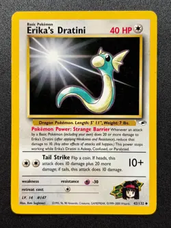 2000 Pokemon TCG Gym Heroes -Erika's Dratini- Uncommon #42/132 - Image 1