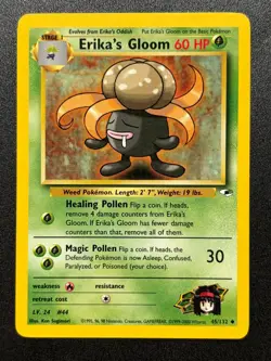 2000 Pokemon TCG Gym Heroes -Erika's Gloom- Uncommon #45/132 - Image 1