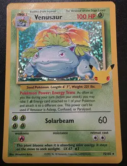 Venusaur Holo 15/102 Celebrations Classic Collection Pokemon 2021 - Image 1