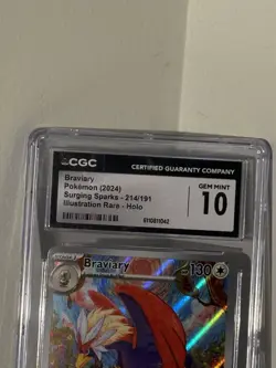 Pokemon Braviary 214/191 Sv08: Surging Sparks Holo CGC 10 - Image 4
