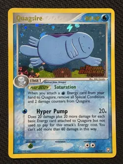 Pokemon TCG Quagsire Ex Team Rocket Returns 26/109 Reverse Holo Stamped 2004 - Image 1