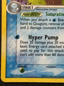 Pokemon TCG Quagsire Ex Team Rocket Returns 26/109 Reverse Holo Stamped 2004 - Image 5