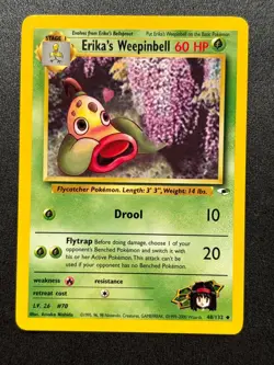 2000 Pokemon TCG Gym Heroes -Erika's Weepinbell- Uncommon #48/132 - Image 1