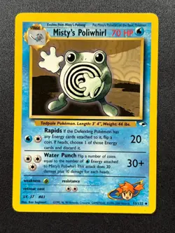 2000 Pokemon TCG Gym Heroes -Misty's Poliwhirl- Uncommon #53/132 - Image 1
