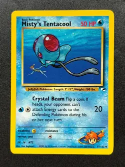 2000 Pokemon TCG Gym Heroes -Misty's Tentacool- Uncommon #57/132 - Image 1