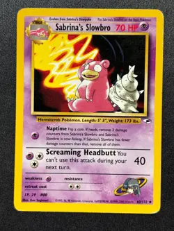 2000 Pokemon TCG Gym Heroes -Sabrina's Slowbro- Uncommon #60/132 - Image 1