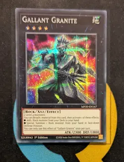 MP20-EN167 Gallant Granite Prismatic Secret Rare 1st Edition YuGiOh - Image 1