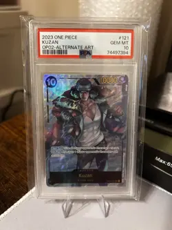 2023 One Piece OP02 Kuzan Alternate Art SEC OP02-121 PSA 10 Mint English - Image 1