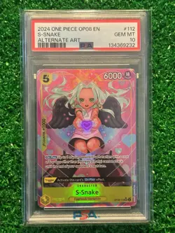 2024 ONE PIECE OP08-TWO LEGENDS 112 S-SNAKE ALTERNATE ART PSA 10 GEM MT - Image 1