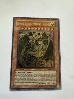 Yu-Gi-Oh Hamon, Lord of Striking Thunder SOI-EN002 1st Edition Ultimate Rare - Image 1