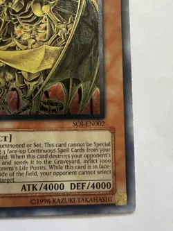 Yu-Gi-Oh Hamon, Lord of Striking Thunder SOI-EN002 1st Edition Ultimate Rare - Image 4