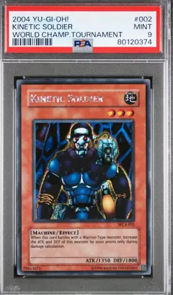 2004 Yu-Gi-Oh! Kinetic Soldier World Championship 2004 WC4 Secret Rare PSA 9 - Image 1