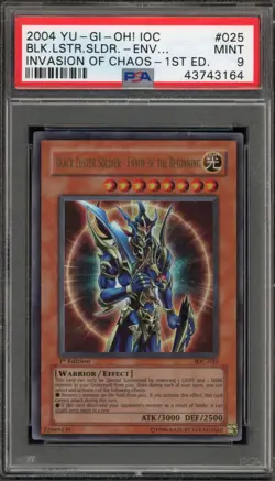 Yu-Gi-Oh! Black Luster Soldier Envoy of the Beginning 1st Edition IOC-025 PSA 9 - Image 1