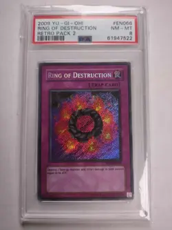 YuGiOh - Ring Of Destruction - RP02-EN066 - PSA 8 - Retro Pack 2 - 2009 - Image 1
