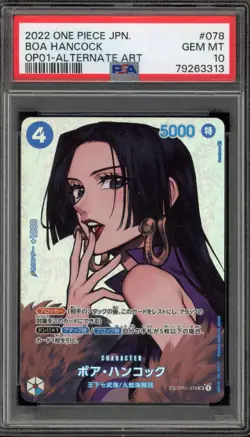 One Piece CCG Boa Hancock Japanese Alternate Art OP01-078 PSA 10 Gem Mint - Image 1
