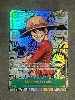 One Piece English #OP13-118 Monkey D Luffy Manga Alternate Art Secret Rare - Image 1