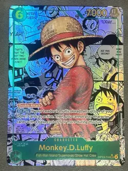 One Piece English #OP13-118 Monkey D Luffy Manga Alternate Art Secret Rare - Image 2