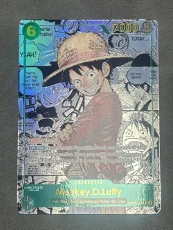 One Piece English #OP13-118 Monkey D Luffy Manga Alternate Art Secret Rare - Image 3