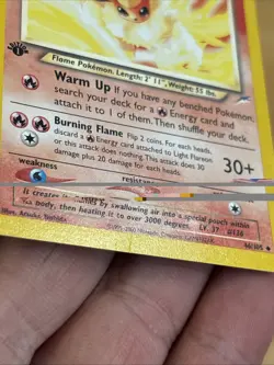 Light Flareon 46/105 Neo Destiny Regular 1st Edition Pokemon Card Wizards - Image 3