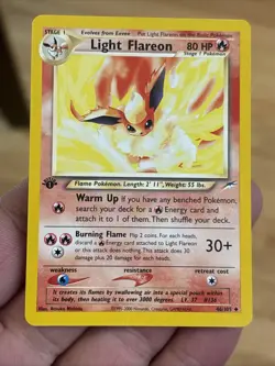Light Flareon 46/105 Neo Destiny Regular 1st Edition Pokemon Card Wizards - Image 4