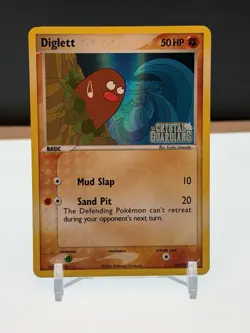 Diglett 50/100 EX Crystal Guardians Stamped Reverse Holo Pokemon TCG Card LP - Image 1