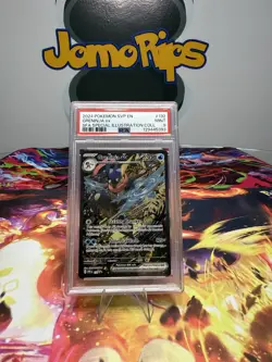 Pokemon Scarlet & Violet Greninja EX Black Star Promo Card SVP132 PSA 9 - Image 1