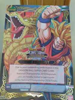 dragonball super card game finalist slip - Image 1