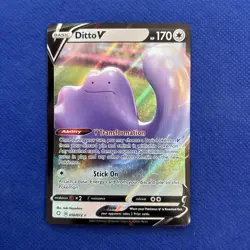 Shining Fates 050/072 Ditto V Pokemon Ultra Rare Card - NM - Image 1