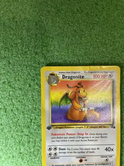 Pokemon TCG Dragonite Non Holo Rare Card 19/62 Fossil 1999 First Edition - Image 5