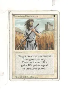 MTG SkeenAB Swords to Plowshares from 3rd Edition. HP. - Image 1
