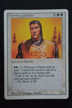 Magic The Gathering MTG NORTHERN PALADIN Revised Edition HP Heavily Played - Image 1