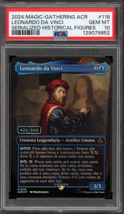 Magic MTG Leonardo Da Vinci Serialized 420/500 Historical Figures #118 PSA 10 - Image 1