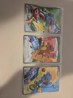 Pokemon TCG First Partner Illustration Collection Series 1 Kanto Starter Set - Image 1