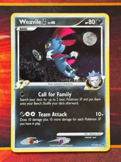 Weavile G 17/127 Holo Rare - Pokemon Platinum - NM - Image 1