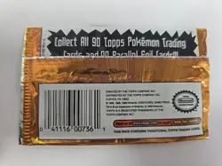 Empty Vintage Topps Pokemon Series 1 Booster Pack Wrapper No Cards - Image 2