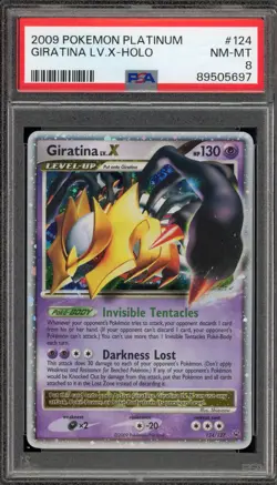 Pokemon Giratina Lv.X Platinum Holo Ultra Rare #124 PSA 8 - Image 1
