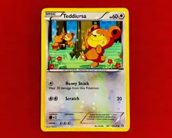 Teddiursa RC15 B&W Legendary Treasures Radiant Collection Holo Pokemon Card NM - Image 1