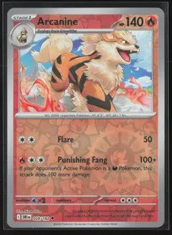 Arcanine Uncommon SV10: Destined Rivals 028/182 NM Pokemon Card Reverse Holo - Image 1