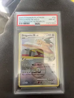 PSA 8 - Dragonite FB lv 50 - 56/147 - Crosshatch Pokemon League Holo - Pokemon - Image 1