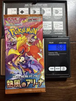 Heavy 8.68g Pokemon Sealed Heat Wave Arena Japanese Booster Pack - Image 1