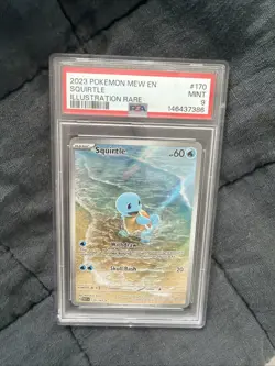 2023 POKEMON MEW EN-151 ILLUSTRATION RARE #170 SQUIRTLE PSA 9 ENGLISH 120190676 - Image 1