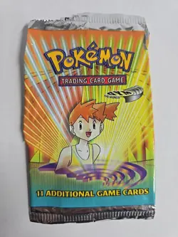 1999 2000 Pokemon TCG 1st Gym Heroes Empty Booster Pack Vintage MISTY 742818062121 - Image 1