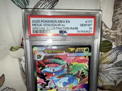 2025 POKEMON MEGA EVOLUTION SPECIAL ILLUSTRATION RARE MEGA VENUSAUR EX PSA 10 - Image 3