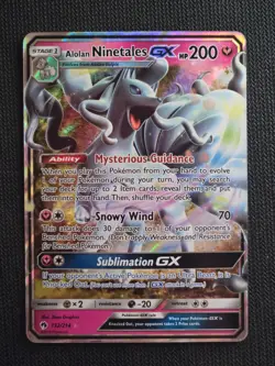 Pokemon TCG Alolan Ninetales GX 132/214 NM - Image 1