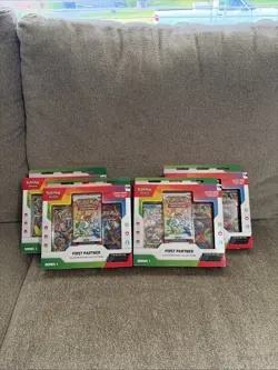 (4) New! 2026 Pokemon First Partner Illustration Collection Series 1 Boxes - Image 1