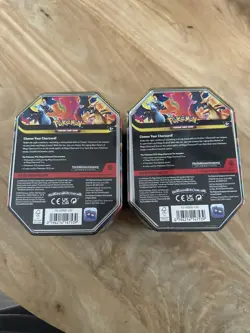 2 Pokemon TCG Mega Charizard X + Y ex Tin Bundle Sealed New - Image 2
